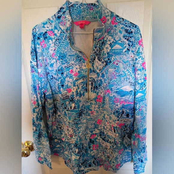 Lilly Pulitzer Bright Half Zip Popover XL - Picture 1 of 3